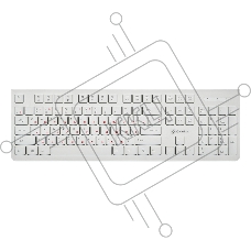 Клавиатура Oklick 505M белый USB slim