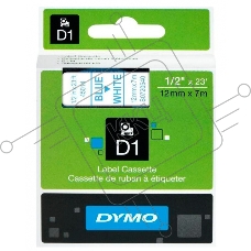Картридж ленточный Dymo D1 S0720540 белый/синий для Dymo