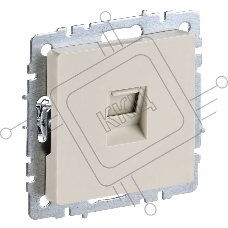 Розетка компьютерная СП RJ45 кат.5E BRITE РК10-БрКр беж. IEK BR-K10-1-K10