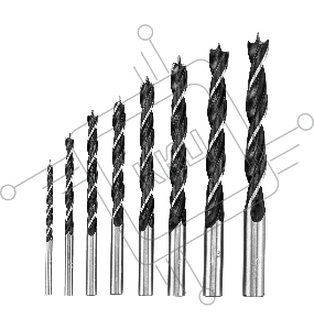 Набор сверл по дереву SPARTA ,3-4-5-6-7-8-9-10 мм,8 шт. цилиндрический хвостовик//702125