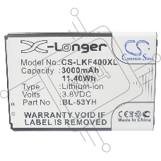 Аккумулятор CameronSino  CS-LKF400XL BL-53YH для LG G3 Stylus D690 3.8V / 3000mAh / 11.40Wh