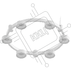 Корпус светильника C9231/6 SWH белый песок D550*70.5mm GX53/6