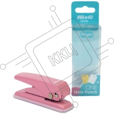 Дырокол Kw-Trio 09190PINK, до 20 листов, металл розовый, отверстий: 1