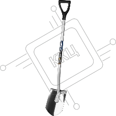 Штыковая лопата Зубр Артель-НС из нержавеющей стали с рукояткой 39407_z01