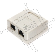 Монтажное оборудование Розетка GEMBIRD NAS214 RJ-45 кат.STP 5e внешняя экранированная 2 порта, 110&Krone