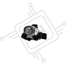 Фонарь H19LED 1W ХРЕ LED + 6 SMD LED 3хAAA (R03) налобный Космос KOC-H19-LED