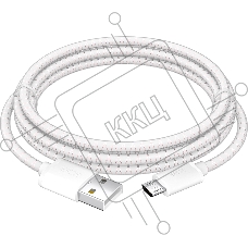 Кабель 1.5m MicroUSB, бело-розовый, белые коннекторы, быстрая зарядка, 28/24 AWG, GCR-54451