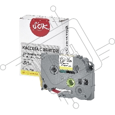 Кассета с лентой S'OK by Sakura Printing TZE632 для Brother,  красный на желтом, 12мм/8м , наклейка