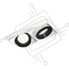 Комплект встраиваемого поворотного светильника Ambrella light XC7663021 SWH/PBK белый песок/черный полированный MR16 GU5.3 (C7663, N7031)