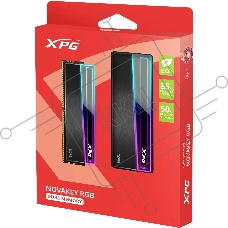 Память DDR5 2x32GB 6000MHz A-Data AX5U6000C3032G-DCNKRBK XPG Novakey RGB RTL Gaming PC5-48000 CL30 DIMM UDIMM ECC 288-pin 1.4В kit dual rank с радиатором Ret