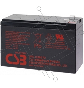 Батарея CSB 12460 (12V 9Ah)  клеммы F2