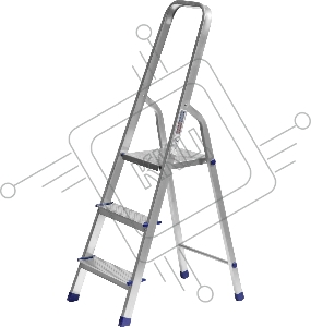  Лестница-стремянка СИБИН алюминиевая, 3 ступени, 60 см [38801-03]