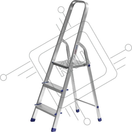  Лестница-стремянка СИБИН алюминиевая, 3 ступени, 60 см [38801-03]