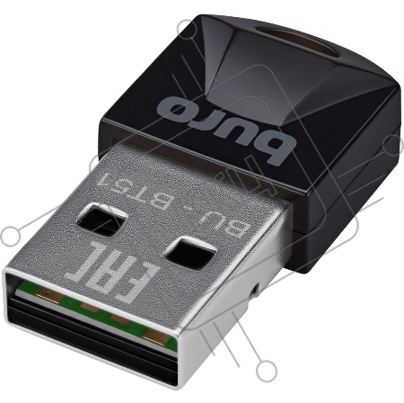 Адаптер USB Buro BU-BT51 Bluetooth 5.1+EDR class 1.5 20м черный