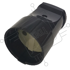Розетка разборная GRV-S-10-R-B-IP20, 10А, круглая, б/з, черная, IP20, 1/20/200