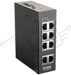 Коммутатор D-Link DIS-100E-8W/A1A, L2 Unmanaged Industrial Switch with 8 10/100Base-TX ports.1K Mac address, 802.3x Flow Control, Stand-alone, Auto MDI/MDI-X for each port, D-link Green technology, Metal case,