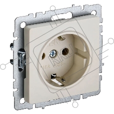 Розетка BRITE РС11-1-0-БрКр 16А с заземл. без защ. шторки беж. IEK BR-R11-16-K10