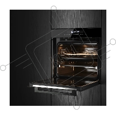 Встраиваемый духовой шкаф Kuppersberg HT 613 Black, High-Tech, объем 72 л, 12 режимов работы, быстрый нагрев, телескопические направляющие, доводчик двери, таймер, термощуп, 3 стекла в дверце, сенсорное управление, блокировка от детей, энергоэффективность