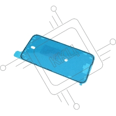 Скотч дисплея для iPhone 16 (A3287) водонепроницаемый черный