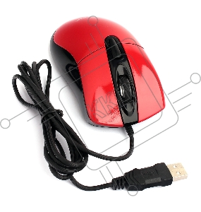 Мышь Gembird MOP-415-R, USB, красный, 3кн.+колесо-кнопка, 2400DPI кабель 1.4м