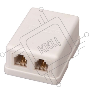 Розетка телефонная Rexant 2-м ОП RJ11 белый