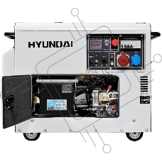 Электрогенератор дизельный Hyundai DHY 8000SE-3, 6.5 кВт, 72.6 дБ, 156 кг