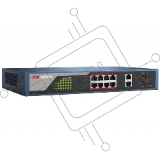 Коммутатор Hikvision DS-3E1310P-EI/M (L2) 8x100Мбит/с 2SFP 60W