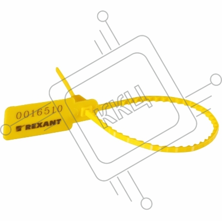 Пломба пластиковая номерная 255 мм желтая REXANT