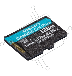 ФлешКарта Kingston 128GB microSDXC Canvas Go Plus 170R A2 U3 V30 Single Pack w/o ADP EAN: 740617301243