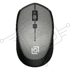 Мышь беспроводная Oklick 488MW серый/черный, 1600 dpi, радиоканал, USB, кнопки - 4