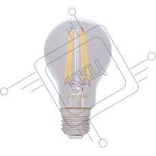 Лампа светодиодная филаментная REXANT Груша A60 9.5 Вт 1140 Лм 4000K E27 диммируемая, прозрачная колба