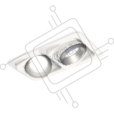 Комплект встраиваемого поворотного светильника Ambrella light XC7663023 SWH/MCH белый песок/хром матовый MR16 GU5.3 (C7663, N7033)