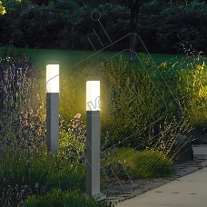 1537 TECHNO LED / Светильник садово-парковый со светодиодами серый