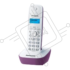 Телефон беспроводной (DECT) Panasonic KX-TG1611RUF (сиреневый) {АОН, Caller ID,12 мелодий звонка,подсветка дисплея,поиск трубки}