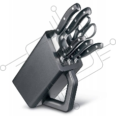 Набор ножей кухонных Victorinox Forged Cutlery Block (7.7243.6) компл.:6шт с подставкой черный подар.коробка
