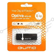 Флэш Диск QUMO 8GB Optiva 02 Black QM8GUD-OP2-black