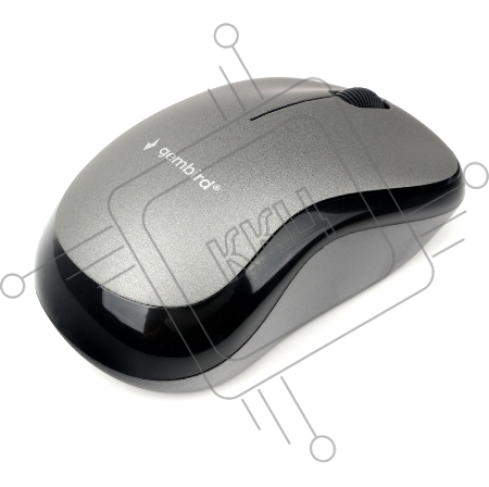 Мышь беспров. Gembird MUSW-260, 2.4ГГц, серый, 3 кнопки,1000DPI