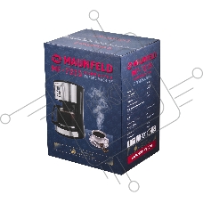 Кофеварка капельная Maunfeld MF-722S серебристый/черный, исп. кофе - молотый, 1.5 л, 900 Вт.