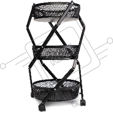 Этажерка Domfy DHC-FC30862 34.2x34.2x83.6 см, d=34.2 см черный