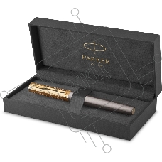 Ручка роллер Parker Ingenuity Pioneers T571 (2200951) Arrow Grey GT, F, черные чернила, подарочная коробка