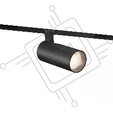 Трековый акцентный светильник Ambrella light GL8015 BK черный IP20 18W 3000-6000K 220V 24° D60*135