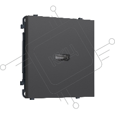 Комплект механизма розетки HDMI 2.1 SIGMA Графит Мягкое касание 30V/900MS 4K-120HZ 8K-60Hz QUANT PRO (SP9140, PR223)