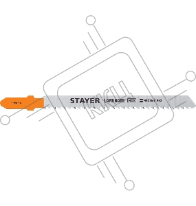 Полотна STAYER, T101BR, для эл/лобзика, HCS, по дереву, фанере, ламинату, обратн. рез, T-хвост., шаг 2,5мм, 75мм, 2шт