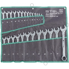 Набор ключей комбинированных 6-32 мм, 26 шт., CrV, матовый хром  Stels