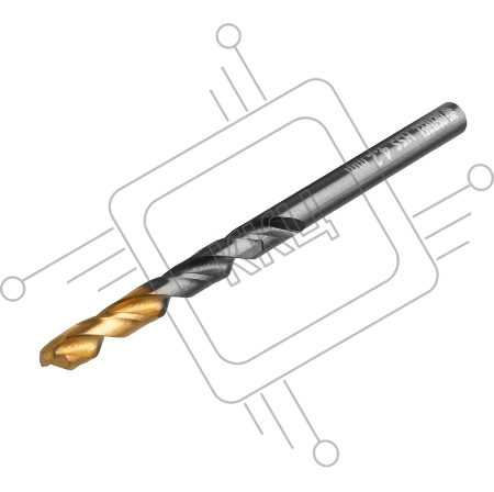 Сверло по металлу, 4,2 мм, HSS-Tin, Golden Tip, 10 шт.// Denzel