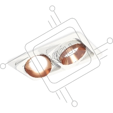 Комплект встраиваемого поворотного светильника Ambrella light XC7663025 SWH/PPG белый песок/золото розовое полированное MR16 GU5.3 (C7663, N7035)