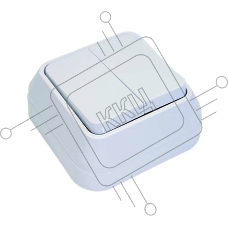 Выключатель 2-кл. ОП 10А IP20 бел. Makel 45103