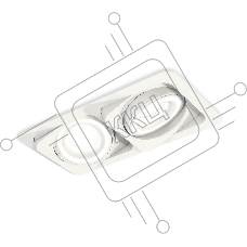 Комплект встраиваемого поворотного светильника Ambrella light XC7663080 SWH/FR белый песок/белый матовый MR16 GU5.3 (C7663, N7110)