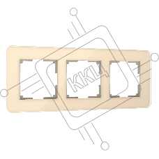 Рамка на 3 поста Elite (айвори, стекло) W0032443