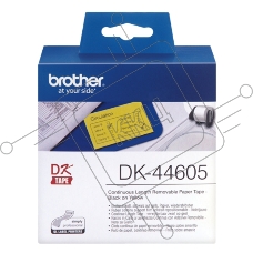 Адресные наклейки Brother DK44605 62 мм, 30.48 м, черный шрифт, желтый фон, для BROTHER QL-5X0, QL-7X00, QL-8X0, QL-10X0, QL-1X10